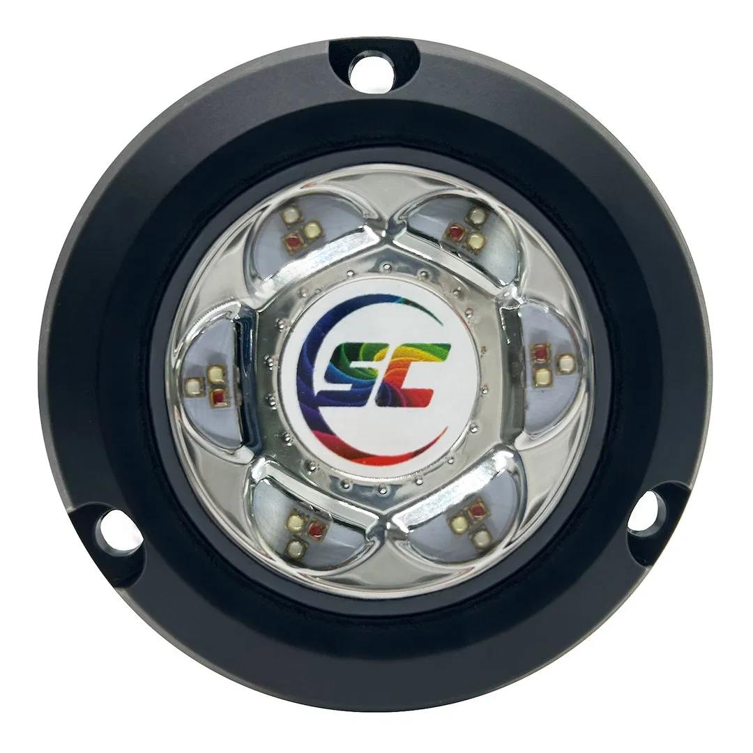 SC2-CC-CSM – SHADOW-CASTE Boat Underwater Light, RGBW LED 3 Inch Diameter 2 Amp Draw At 12 Volts 24 Watts 3000 Lumens...
